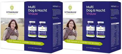 2x Vitakruid Vrouw Multi Dag Nacht 180 tabletten