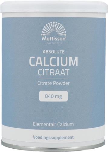 Mattisson - Calcium Citraat Poeder - 840mg Elementair Calcium - 125 Gram