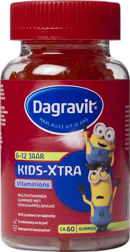 Dagravit Kids Vitaminions multivitaminen 6-12 jaar - Vitamine C ondersteunt de natuurlijke weerstand - Vitamine D ter ondersteuning van de normale groei - 60 gummies