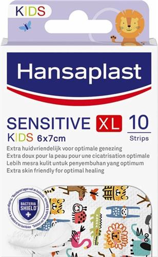 Hansaplast Kids Sensitive XL Dieren Pleisters - Wondpleisters - Wondverzorging Kinderen - Grote Kinder pleisters - Eilandpleister 6 x 7cm - 10 Stuks