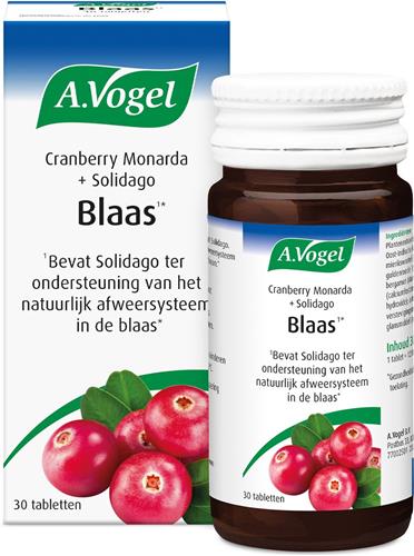 A.Vogel Cranberry Monarda + Solidago tabletten - Bevat Solidago ter ondersteuning van het natuurlijk afweersysteem in de blaas* - 30 st