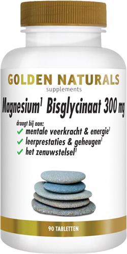 Golden Naturals Magnesium Bisglycinaat 300mg (90 veganistische tabletten)