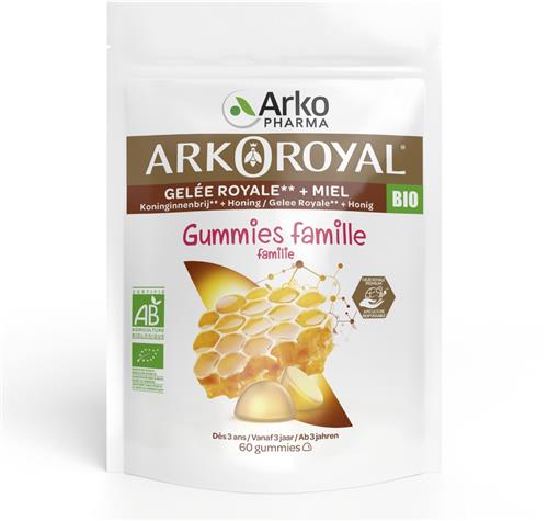 Arkopharma - Arkoroyal Gummies Familie BIO voedingssupplement zonder gélatine, zonder chemisch ingrediënt