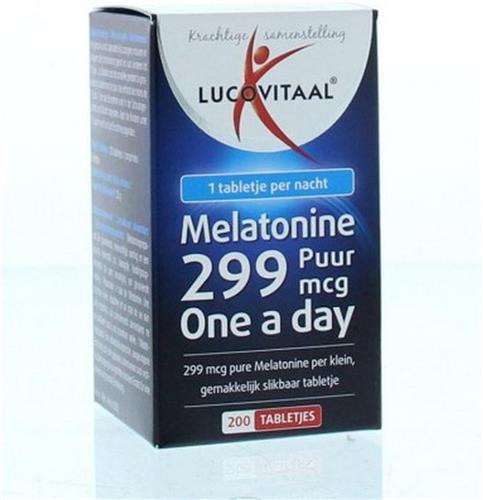 Lucovitaal - Melatonine Puur 299 mircogram - 200 tabletten - Voedingssupplement