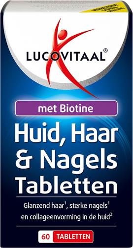 Lucovitaal Huid Haar Nagels met Biotine 60 tabletten