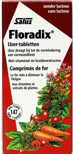 Salus Floradix IJzer-tabletten - Vitaminen - Vermoeidheid – ijzer voedingssupplement – 147 tabletten