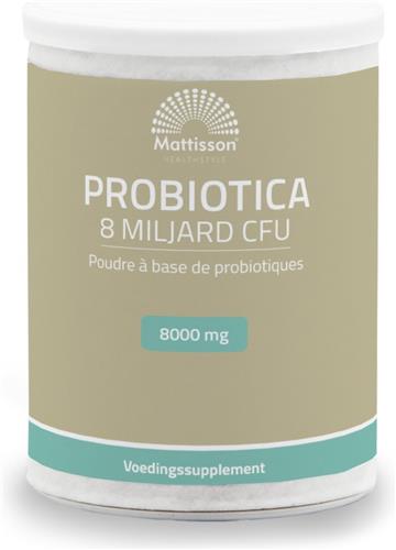 Mattisson - Probiotica Poeder - 8 Miljard CFU - 8 Verschillende Probiotica Stammen - Voedingssupplement - 125 Gram