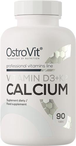 Vitaminen - Vitamin D3 + K2 MK-7 + Calcium - 90 Tablets - OstroVit - Supplementen botten en tanden - Laboratorium Geteste Kwaliteit!