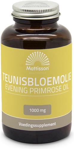 Mattisson - Teunisbloemolie met vitamine E - 1000mg - Voedingssupplement - 90 Capsules