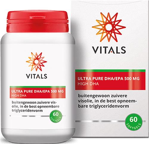 Vitals - Ultra Pure DHA/EPA 500 mg - buitengewoon zuivere visolie, in de best opneembare triglyceridenvorm