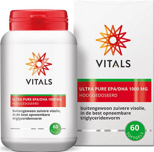 Vitals - Ultra Pure EPA/DHA 1000 mg - buitengewoon zuivere visolie, in de best opneembare triglyceridenvorm