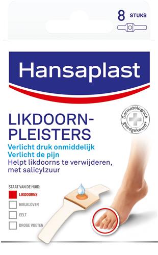 Hansaplast Likdoornpleisters Pleisters - Voet Verzorging - Likdoorn Verzorging - Eksteroog Pleister - Eeltpit - 8 Stuks