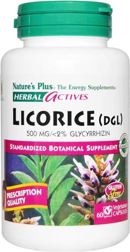 Herbal Actives, Licorice (DGL), 500 mg (60 Veggie Caps) - Nature's Plus