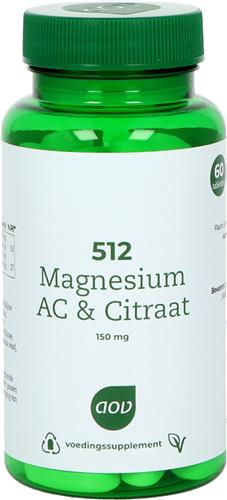 AOV 512 Magnesium AC & Citraat - 60 tabletten - Mineralen- Voedingssupplement