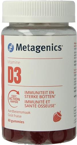 Metagenics Vitamine D3 Gummies Aardbei