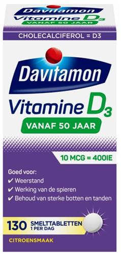 4x Davitamon Vitamine D3 Vanaf 50 Jaar 130 smelttabletten