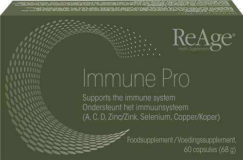 ReAge Immune Pro - Quali-C® Vitamine C 1000mg - Vitamine D3 Vegan - Hooggedoseerd - Weerstand, Afweer & Immuunsysteem - Echinacea - Vit D, C, A, E, Zink, Selenium, Koper, Glutathion - Vegan - Multivitaminen - 60 capsules