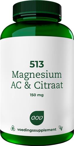 AOV 513 Magnesium AC & Citraat 150mg Voedingssupplementen - 180 tabletten