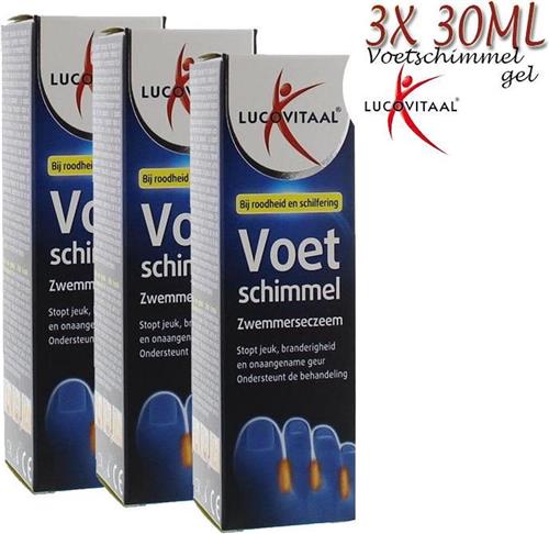 3x Lucovitaal Voetschimmel Zwemmerseczeem 30 ml