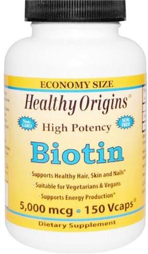 Biotine, Hoge Dosering, 5000 mcg (150 vegetarische capsules) - Healthy Origins