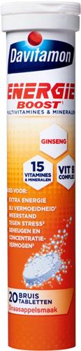 4x Davitamon Energie Boost Multivitamines Mineralen 20 Bruistabletten