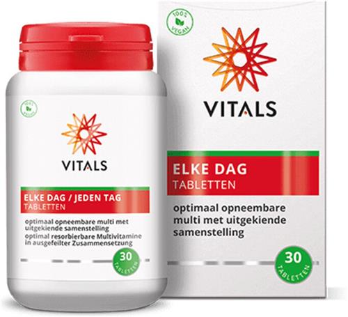 Vitals - Elke Dag - 30 Tabletten - Multivitamine