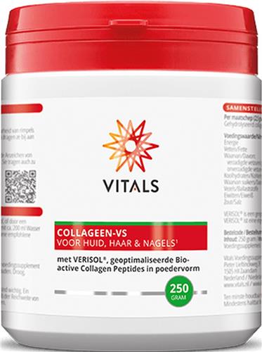 Vitals - collageen-VS - 250 gram - met VERISOL - Geoptimaliseerde Bioactive Collagen Peptides in poedervorm