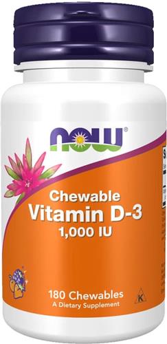 Vitamine D-3 1000IU Chewable 180chewables