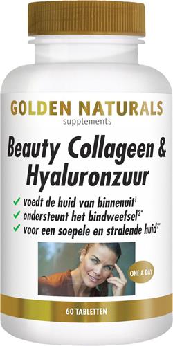 Golden Naturals Beauty Collageen & Hyaluronzuur (60 tabletten)