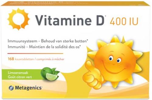 Metagenics Vitamine D 400Iu Limoensmaak 168 kauwtabletten