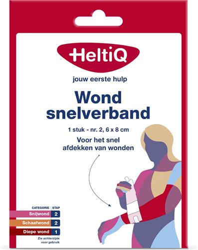 HeltiQ Wondsnelverband nr. 2 6 x 8 cm