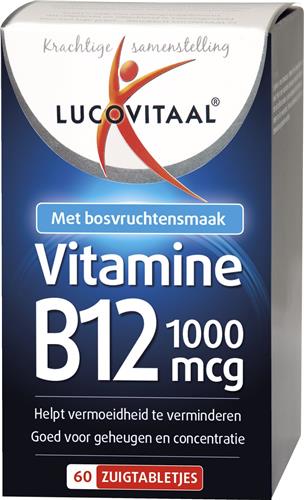 Lucovitaal Vitamine B12 1000 micogram Voedingssupplement - 60 kauwtabletten - Kersensmaak