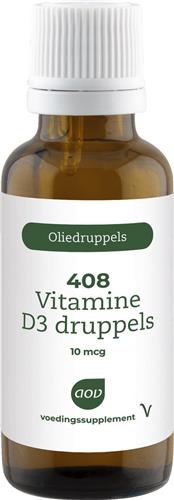 AOV 408 Vitamine D3 druppels (10 mcg) - 25 ml - Vitaminen - Voedingssupplementen