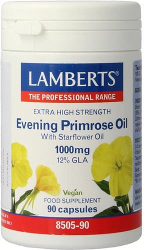 Lamberts Teunisbloem met Borageolie - 1000 mg - 90 Vegetarische Capsules