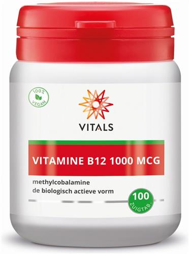 Vitals - Vitamine B12 - Methylcobalamine - 1000 mcg - 100 zuigtabletten