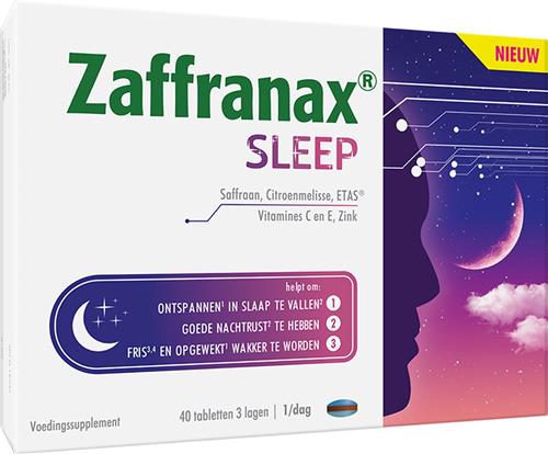 Zaffranax® Sleep 40 Tabletten - Slaap, Vermoeidheid, Stressmomenten