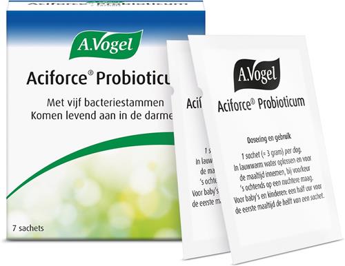 A.Vogel Aciforce poeder - Met vijf bacteriestammen. Komen levend aan in de darmen. - 7x3 = 21 g