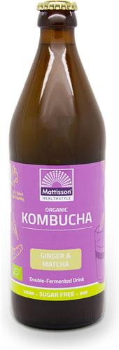 Mattisson - Biologische Kombucha - Gember & Matcha - 500 ml