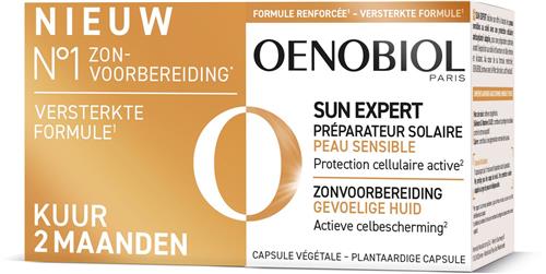 OENOBIOL Sun Expert Gevoelige Huid 2x30 Bruinings Capsules - Bruiningsversneller - Bruinen zonder zon - 2x30 caps