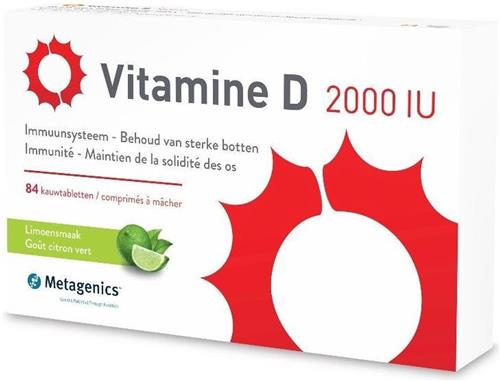 Metagenics - Vitamine D3 2000 IU 84 kauwtabletten