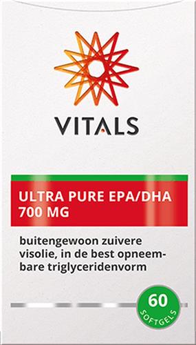 Vitals - Ultra Pure EPA/DHA 700 mg - buitengewoon zuivere visolie, in de best opneembare triglyceridenvorm