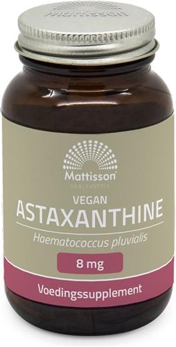 Mattisson - Vegan Astaxanthine 8mg – Astaxanthine Nataxtin Carotenoïde - Voedingssupplement - Vegan - 60 Capsules