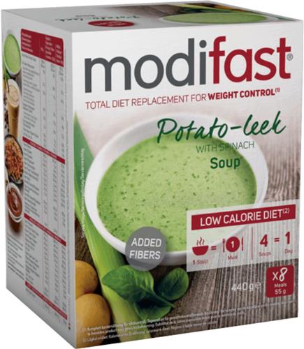 Modifast Intensive Soep prei aardappel spinazie 8X55G