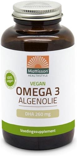 Mattisson - Vegan Algenolie Omega 3 - DHA 260mg - Vegan Voedingssupplement - 120 Capsules