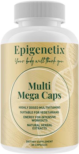 Epigenetix - Multi Mega Caps - 60 capsules - Hoog gedoseerde multivitaminen - Ondersteuning voor een actieve en gezonde levensstijl