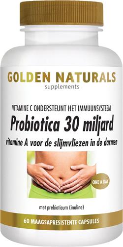 Golden Naturals Probiotica 30 miljard (60 veganistische maagsapresistente capsules)