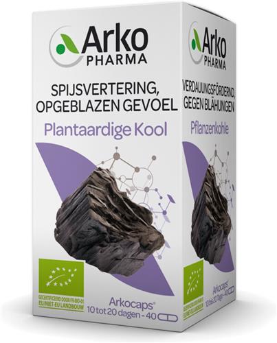 Arkopharma Plantaardige Kool BIO Voor Opgeblazen Gevoel en Flatulentie, 40 Tabletten