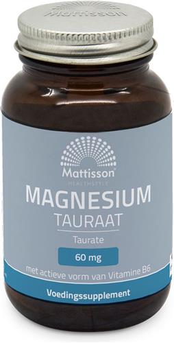 Mattisson - Magnesium Tauraat met Vitamine B6 - Vegan Voedingssupplement - 60 Capsules