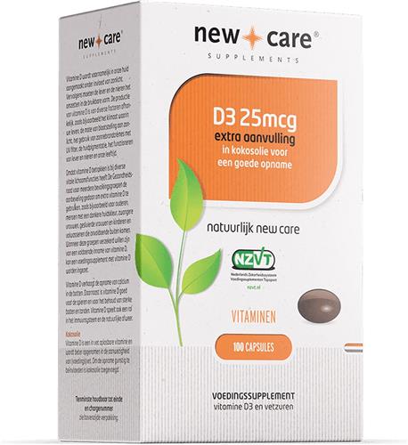 New Care Vitamine D3 25mcg - 100 capsules - NZVT