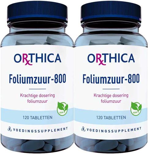 2x Orthica Foliumzuur-800 120 tabletten